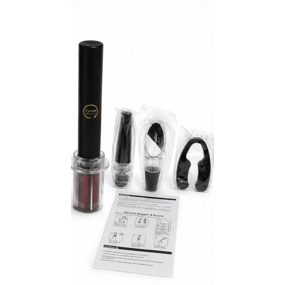 Tyzine Air  Pressure Pump Bottle Opener With Foil Cutter,Aerator‎ Pourer,Vacuum
